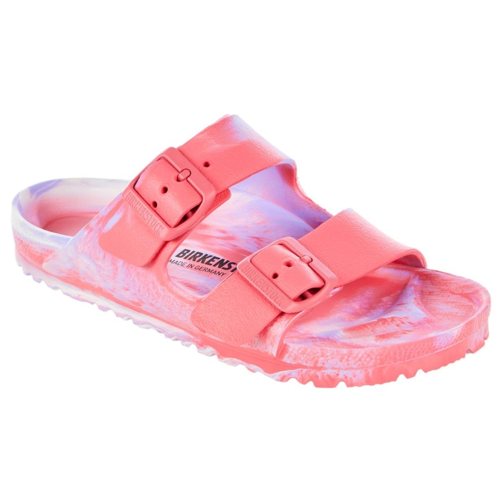 Watermelon pink multi Birkenstock Arizona EVA Slide Sandal Make a splash